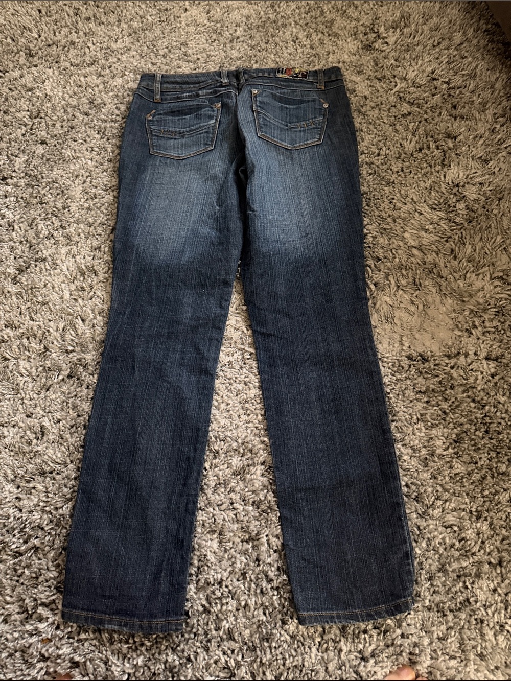 10.Deep Women's Straight-Leg Jeans - Dark Blue Denim